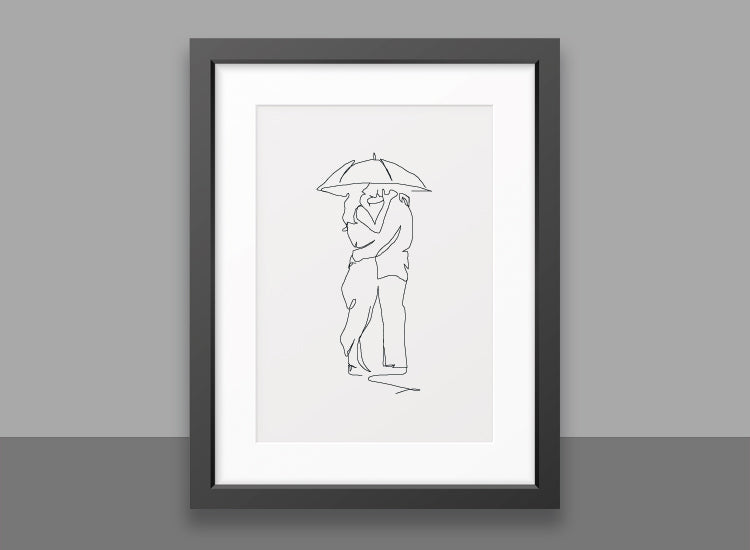 Girl in the Rain Drawing by Tess Evans - Pixels